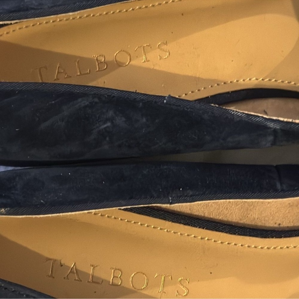 Talbots Navy Blue Embroidered Flats - Picture 5 of 9